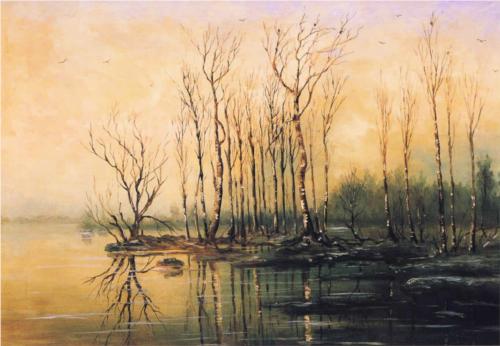 (image for) Handmade oil painting Copy paintings of famous artists Savrasov's Dimensions And Material Of Painting - Click Image to Close