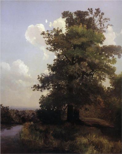 (image for) Handmade oil painting Copy paintings of famous artists Alexey Savrasov's Painting Artwork, Oaks, 1855