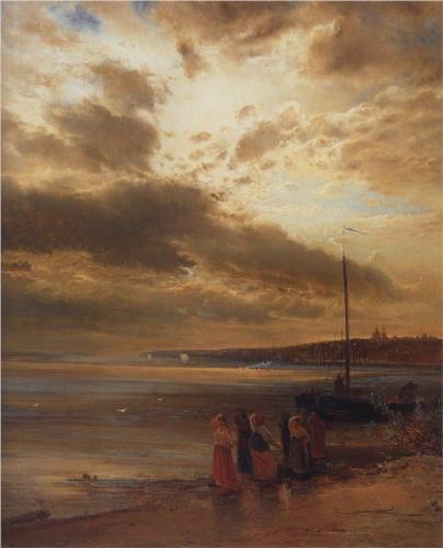 Reproduction of Alexey Savrasov's Artwork, On The Volga, 1875 Reproduction of Alexey Savrasov's Artwork, On The Volga, 1875