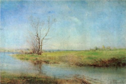 Reproduction of Alexey Savrasov's Painting Artwork, Spring, 1875 Reproduction of Alexey Savrasov's Painting Artwork, Spring, 1875