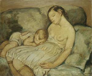 Reproduction art of Anne Goldthwaite - The Green Sofa 1930 Reproduction art of Anne Goldthwaite - The Green Sofa 1930