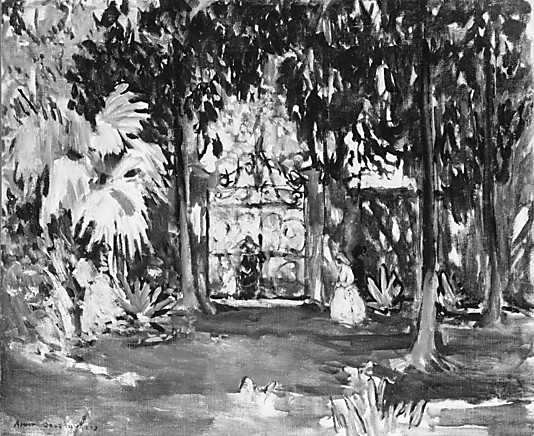 (image for) Handmade oil painting Copy paintings of famous artists Anne Goldthwaite's Garden Gate, 1912 - Click Image to Close