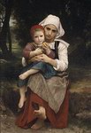 (image for) William Bouguereau Oil Paintings Breton Brother and Sister 1871