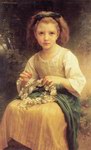(image for) Handmade oil painting Copy paintings of famous artists Enfant Tressant Une Couronne