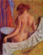 Handmade Oil painting for home canvas, oil painting framed canvas for living room After the Bath 1890-1895 (image for) Handmade Oil painting for home canvas, oil painting framed canvas for living room After the Bath 1890-1895