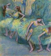 (image for) Handmade oil painting Copy paintings of famous artists Ballet Dancers in the Wings 1900