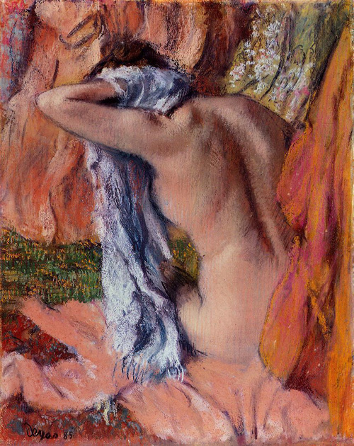 Handmade Oil painting for home canvas, oil painting framed canvas for living room After the Bath 1890-1893 (image for) Handmade Oil painting for home canvas, oil painting framed canvas for living room After the Bath 1890-1893