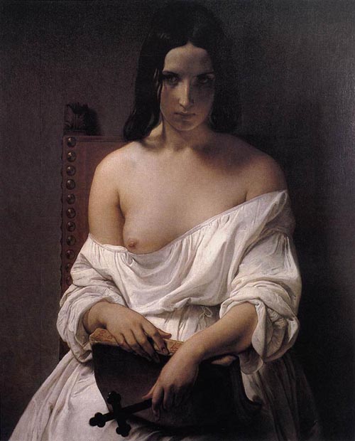 Handmade Oil painting for home canvas, oil painting framed canvas for living room Francesco Hayez's paintings Meditation (image for) Handmade Oil painting for home canvas, oil painting framed canvas for living room Francesco Hayez's paintings Meditation