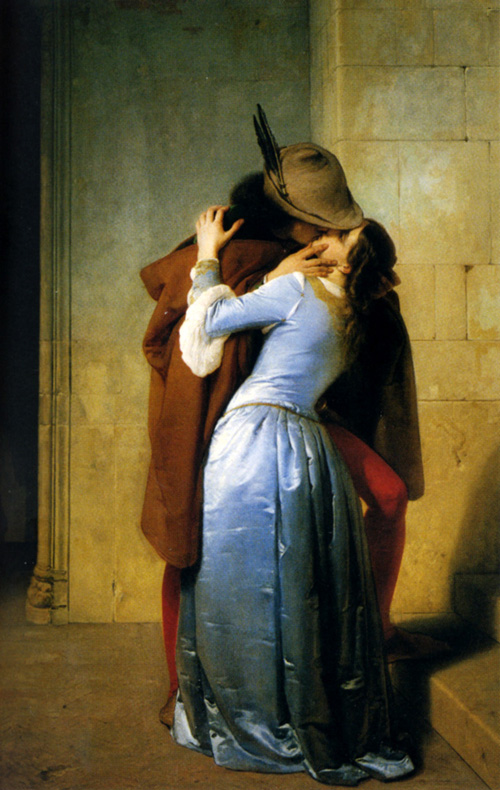 Handmade Oil painting for home canvas, oil painting framed canvas for living room Francesco Hayez's paintings The Kiss 1859 (image for) Handmade Oil painting for home canvas, oil painting framed canvas for living room Francesco Hayez's paintings The Kiss 1859