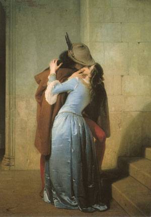 (image for) Handmade oil painting Copy paintings of famous artists Francesco Hayez's paintings The Kiss