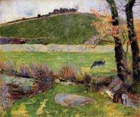 (image for) Paul Gauguin paintings A Meadow on the Banks of the Aven 1888