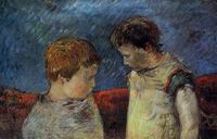 Paul Gauguin paintings Aline Gauguin and One of Her Brothers Paul Gauguin paintings Aline Gauguin and One of Her Brothers