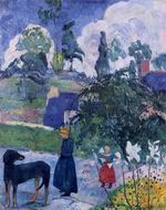 Reproduction of Paul Gauguin art Among the Lillies 1889 Reproduction of Paul Gauguin art Among the Lillies 1889