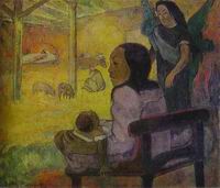 Paul Gauguin painting artwork Baby (aka The Nativity) 1896 Paul Gauguin painting artwork Baby (aka The Nativity) 1896