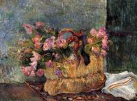 Reproduction of Paul Gauguin painting art Basket of Flowers 1884 Reproduction of Paul Gauguin painting art Basket of Flowers 1884