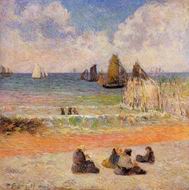 Reproduction of Paul Gauguin painting art Bathing Dieppe 1885 Reproduction of Paul Gauguin painting art Bathing Dieppe 1885