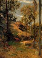 Paul Gauguin painting artwork Bathing Place Pont Aven Port 1886 Paul Gauguin painting artwork Bathing Place Pont Aven Port 1886