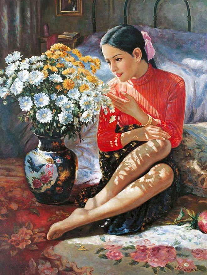 Handmade Oil painting for home canvas, oil painting framed canvas for living room Guan Zeju paintings Contemporary Chinese art (image for) Handmade Oil painting for home canvas, oil painting framed canvas for living room Guan Zeju paintings Contemporary Chinese art