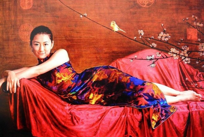 Handmade Oil painting for home canvas, oil painting framed canvas for living room Guan Zeju paintings Contemporary Chinese art (image for) Handmade Oil painting for home canvas, oil painting framed canvas for living room Guan Zeju paintings Contemporary Chinese art