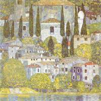 (image for) Handmade oil painting Copy paintings of famous artists The Church at Cassone Sul Garda