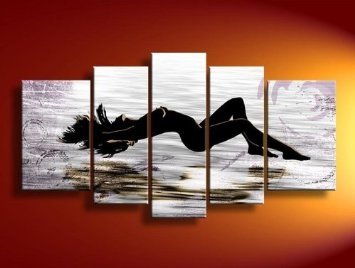Beauty on the Beach Abstract Oil Painting on canvas 5 pcs Beauty on the Beach Abstract Oil Painting on canvas 5 pcs