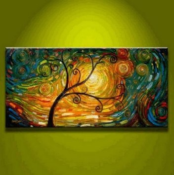 Abstract Oil Paintings on canvas Wall art Tree of Life Abstract Oil Paintings on canvas Wall art Tree of Life