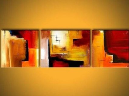 (image for) Modern Abstract oil painting on canvas 3 pcs for Home Decoration