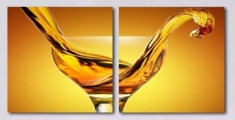 Champagne Glass Modern Abstract Oil Painting On Canvas Champagne Glass Modern Abstract Oil Painting On Canvas