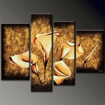 Calla Lily Modern Abstract Oil Painting on canvas for Home Decal Calla Lily Modern Abstract Oil Painting on canvas for Home Decal