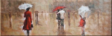 "Waiting in the Rain" Abstract Oil Paintings on canvas Wall art "Waiting in the Rain" Abstract Oil Paintings on canvas Wall art