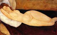 Amedeo Modigliani Reclining Nude, Head Resting on Right Arm 1919 Amedeo Modigliani Reclining Nude, Head Resting on Right Arm 1919