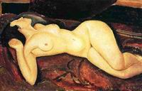 (image for) Handmade oil painting Copy paintings of famous artists Amedeo Modigliani paintings Recumbent Nude 1917