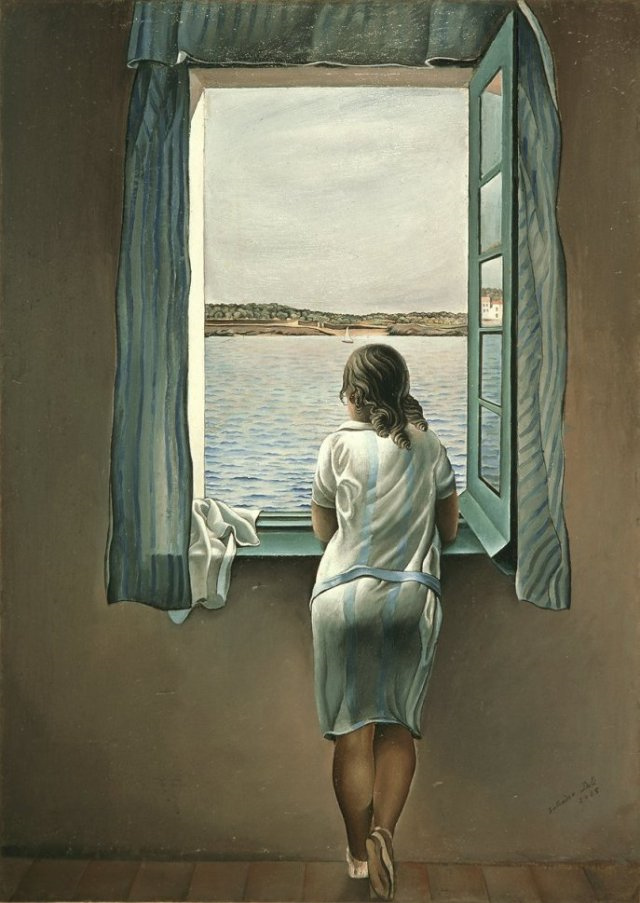 (image for) Oil painting on canvas Salvador Dali - the girl in the window - Click Image to Close