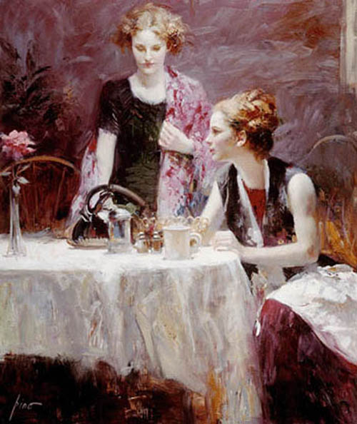 Reproductions of Pino Daeni's art After Dinner