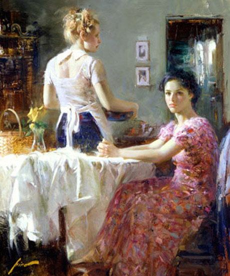 Reproductions of Pino Daeni's art Sharing Moments