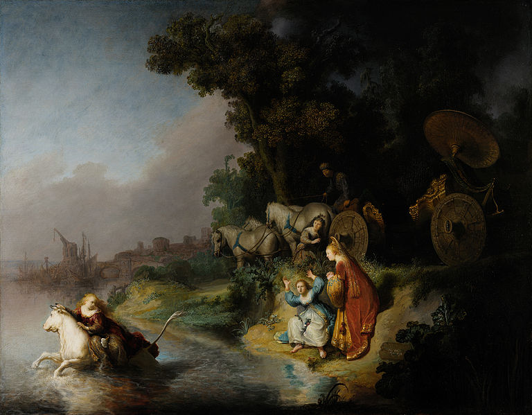(image for) Handmade oil painting Copy paintings of famous artists Rembrandt Painting The Abduction of Europa