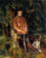 Pierre-Auguste Renoir paintings Alfred Berard and His Dog 1881 Pierre-Auguste Renoir paintings Alfred Berard and His Dog 1881