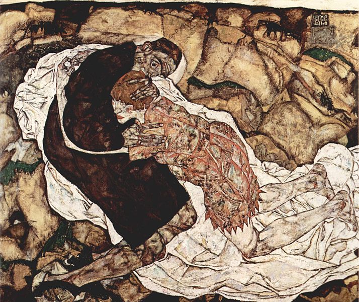 (image for) Reproduction Egon Schiele's Painting Death and the Maiden, 1915