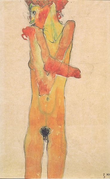 (image for) Reproduction Egon Schiele's Female nude with crossed arms, 1910