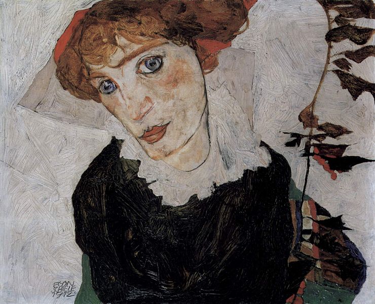 (image for) Reproduction Egon Schiele Painting Art Portrait of Wally, 1912 - Click Image to Close