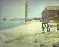 (image for) Handmade oil painting Copy paintings of famous artists Hospice And Lighthouse Honfleur 1886