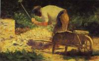 Reproduction of Rock Breaker With A Wheelbarrow 1882 Reproduction of Rock Breaker With A Wheelbarrow 1882