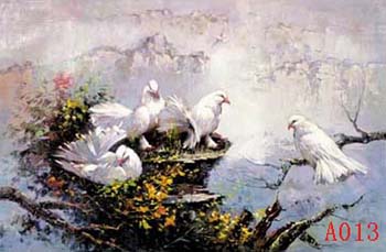 Non-Famous Artist or Original oil painting: Animal:A0013 Non-Famous Artist or Original oil painting: Animal:A0013
