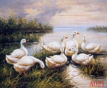 Non-Famous Artist or Original oil painting: Animal:A0021 Non-Famous Artist or Original oil painting: Animal:A0021