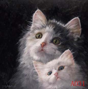 Non-Famous Artist or Original oil painting: Animal:A0031 Non-Famous Artist or Original oil painting: Animal:A0031
