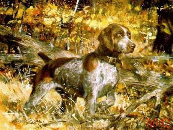 Non-Famous Artist or Original oil painting: Animal:A0042 Non-Famous Artist or Original oil painting: Animal:A0042