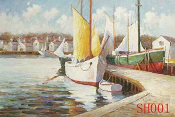 Non-Famous Artist or Original painting on canvas:SeascapeSH001 Non-Famous Artist or Original painting on canvas:SeascapeSH001