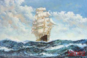 Non-Famous Artist or Original painting on canvas:SeascapeSH002 Non-Famous Artist or Original painting on canvas:SeascapeSH002