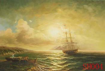 (image for) Seascape, Handmade oil painting on Canvas:seascapeSH004