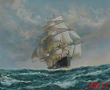 Non-Famous Artist or Original painting on canvas:SeascapeSH014 Non-Famous Artist or Original painting on canvas:SeascapeSH014